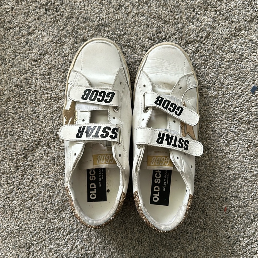 Golden Goose Old School White Sneakers